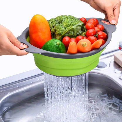 Round Folding Colander Strainer