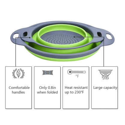 Round Folding Colander Strainer