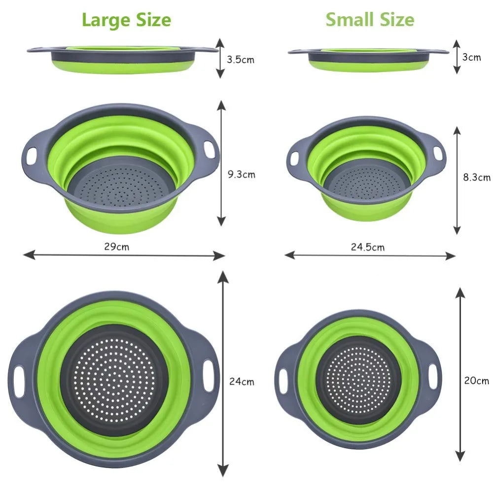 Round Folding Colander Strainer