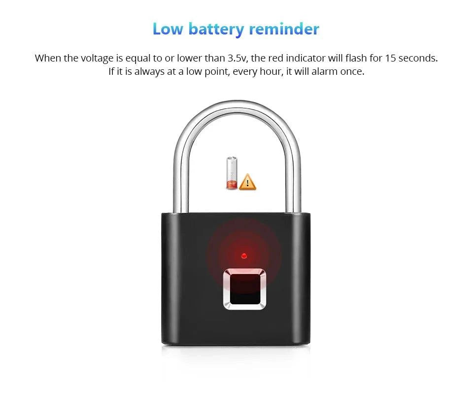 Waterproof Smart Fingerprint Padlock