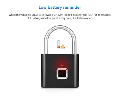 Waterproof Smart Fingerprint Padlock