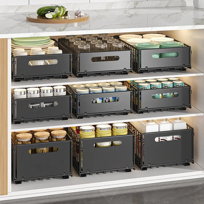Metal Pull-Out Cabinet Storage
