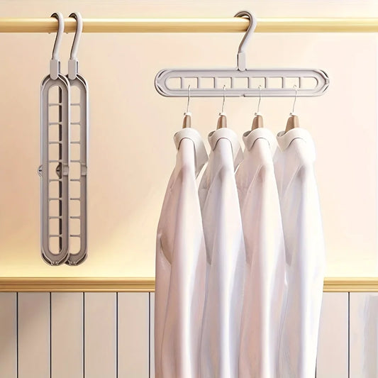 3PCS 9-Hole Foldable Space Saving Clothes Hangers