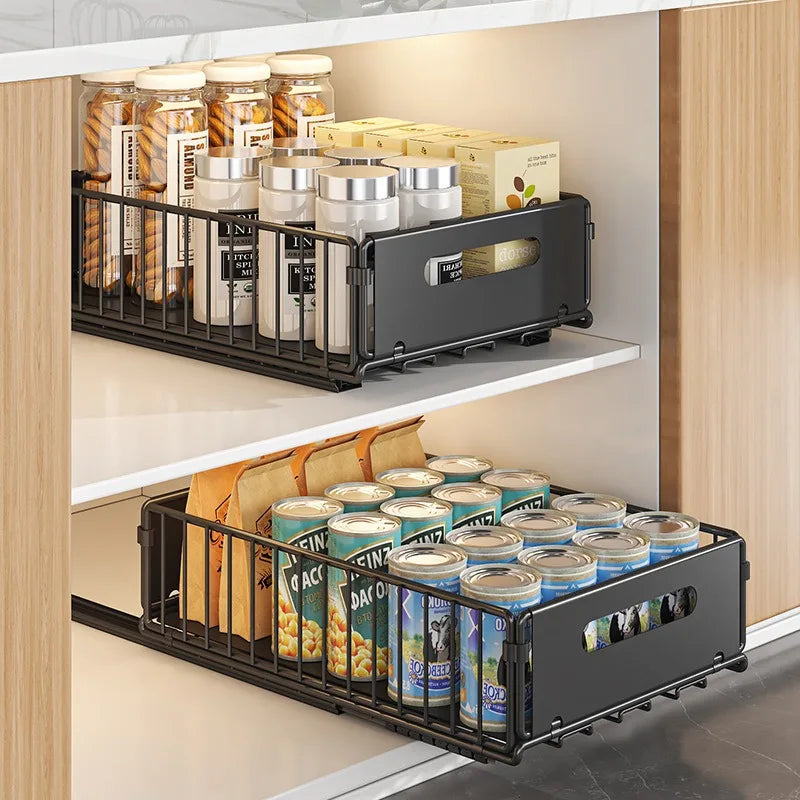 Metal Pull-Out Cabinet Storage