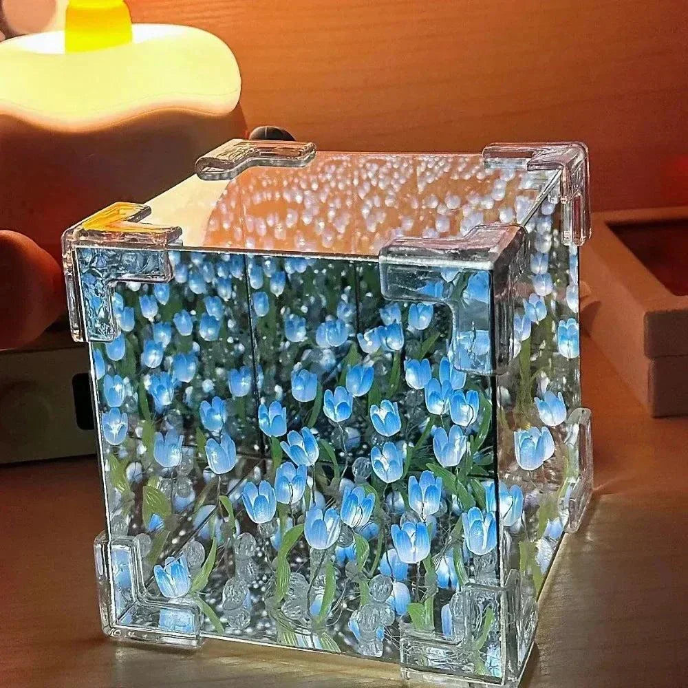 Tulip Mirror Cube Night Lamp