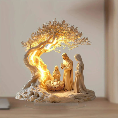 Prayer Under Moonlight Tree
