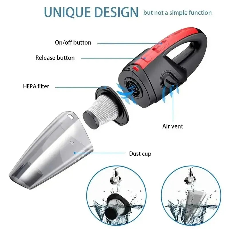 Portable Wireless 120W Vacuum Cleaner