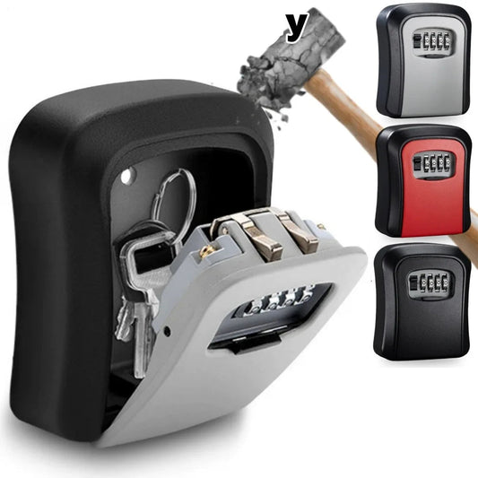 Wall Mount 4-Digit Password Key Lock Box
