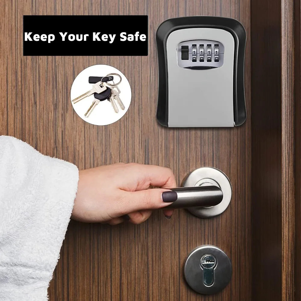 Wall Mount 4-Digit Password Key Lock Box