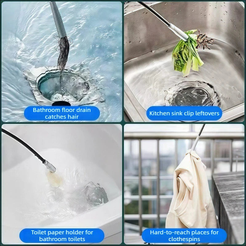 Four-Claw Telescopic Drain Cleaner Pipe Grabber Tool