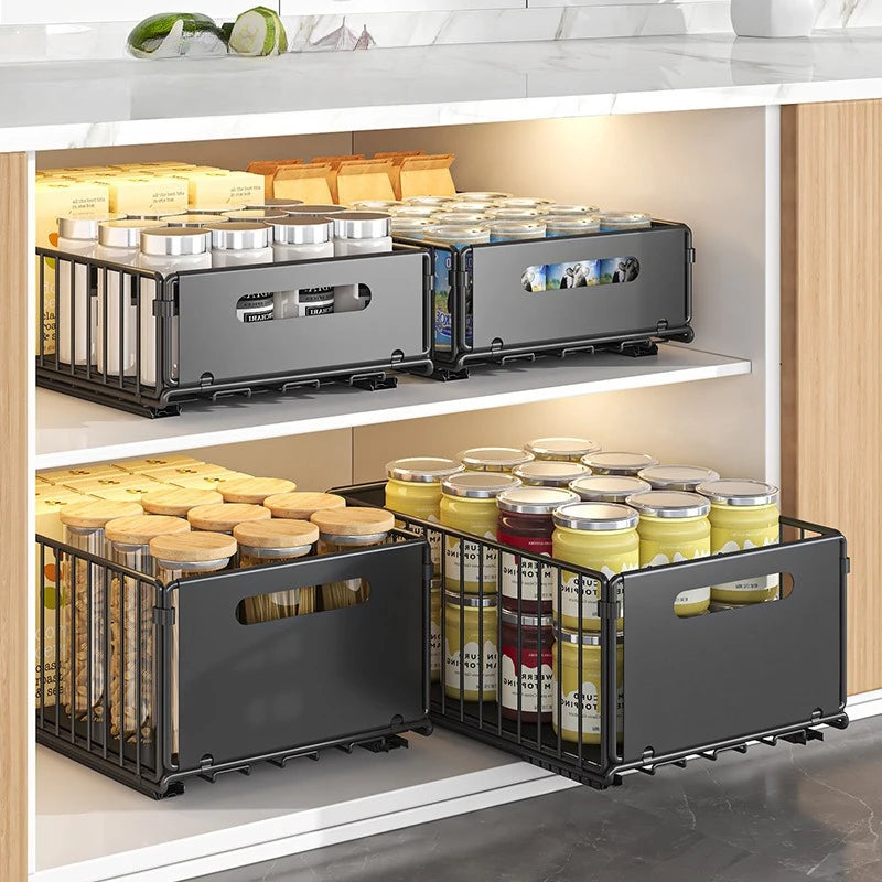 Metal Pull-Out Cabinet Storage