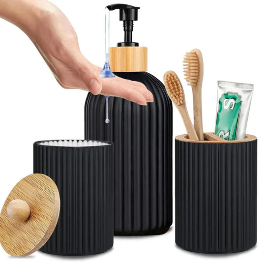 Bathroom Countertop Soap Dispenser and Organizer Set