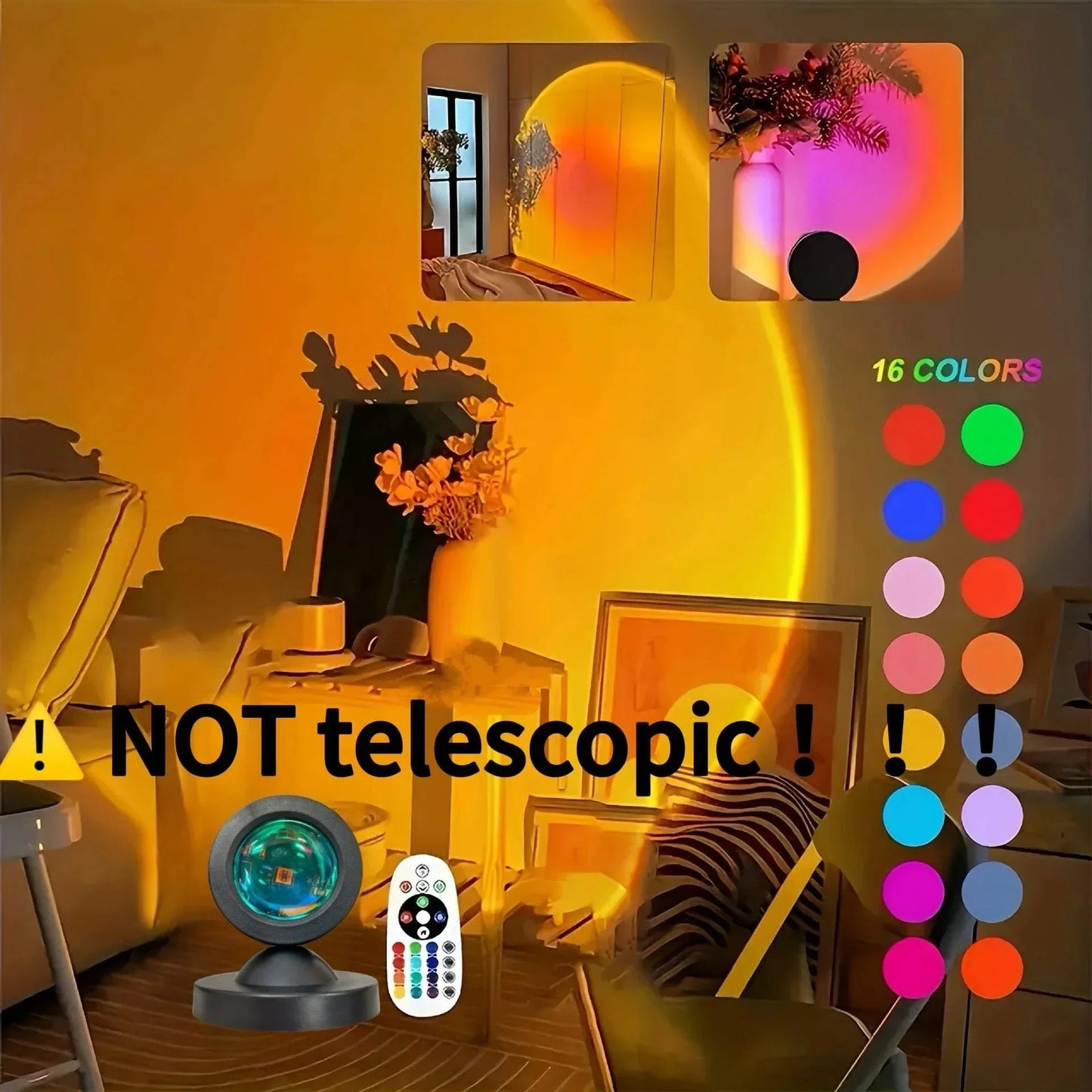 16-Color Sunset Projection Lamp