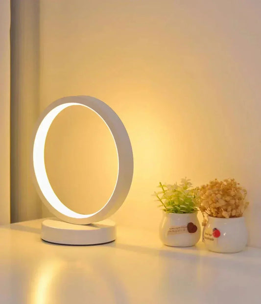 20CM LED Circular Ring Dimmable Table Night Lamp