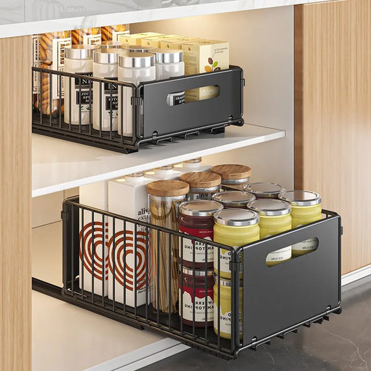 Metal Pull-Out Cabinet Storage