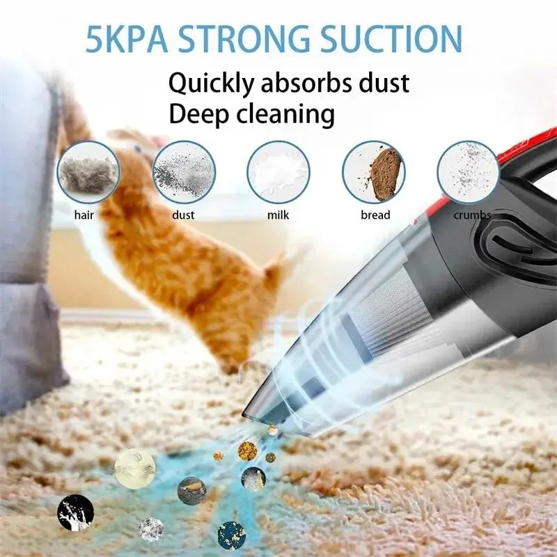 Portable Wireless 120W Vacuum Cleaner